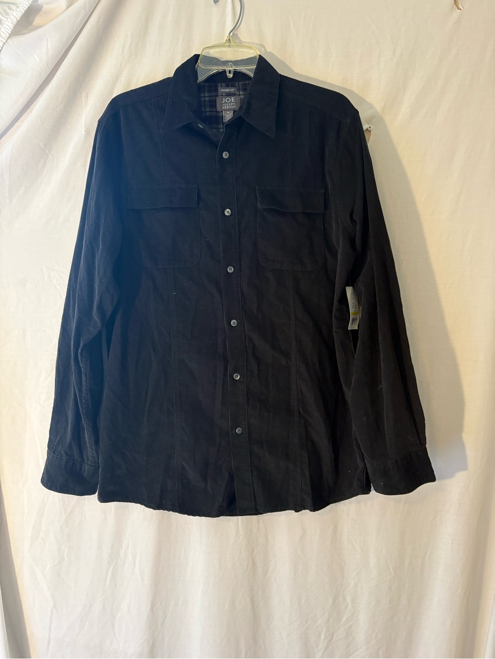 Joseph Abboud Black Lightweight Corduroy Shirt Jacket